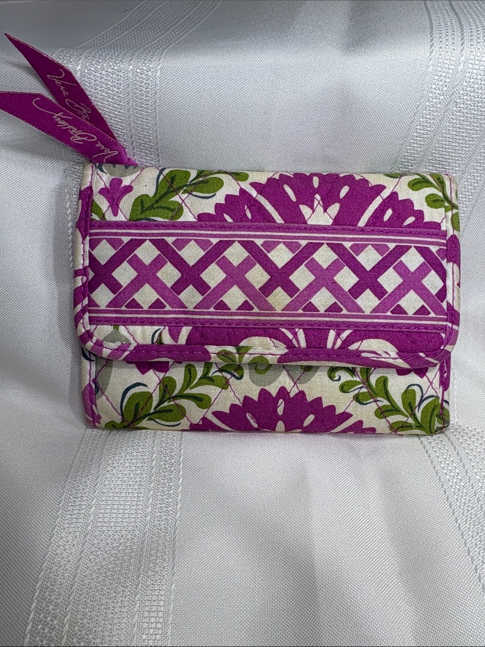 Vera Bradley Retired Julep Tulip Quilted Trifold Wallet